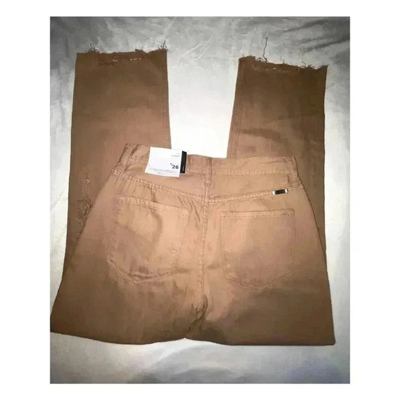 NWT Womens Kancan Straight Leg High Rise Distressed Denim - Picture 5 of 6